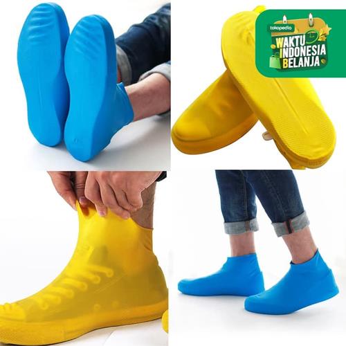 Foto Produk Cover Shoes Jas Pelapis Sepatu Karet Anti Air Hujan Waterproof Tinggi - M Pink dari lbagstore