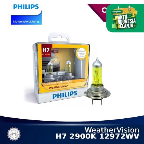 Foto Produk WeatherVision H7 2900K 12972WV Bola Lampu Motor Philips dari Philips Moto