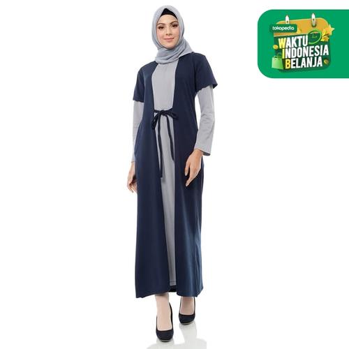 Foto Produk Mybamus Two Tone Elula Dress Navy M12905 R77S2 dari Mybamus Official