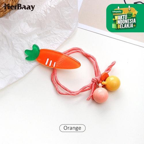 Foto Produk Herbaay Ikat Rambut Gaya buah dan sayuran Gadis Kartun Pita Rambut - Orange dari HerBaay official Store