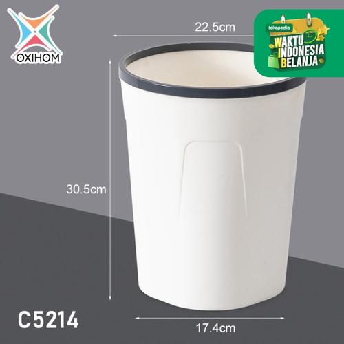 Foto Produk Oxihom C5211 Medium Tempat Kotak Keranjang Sampah Plastik Trash Bin - C5214 Abu Abu dari Oxihom