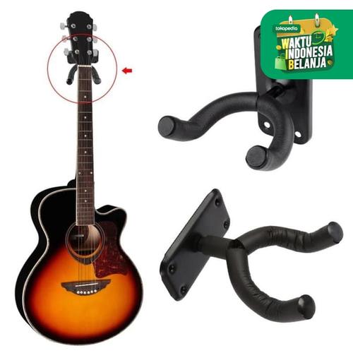 Foto Produk Hanger Hook Mount Braket Gantungan Bracket Pajangan Dinding Gitar dari lbagstore