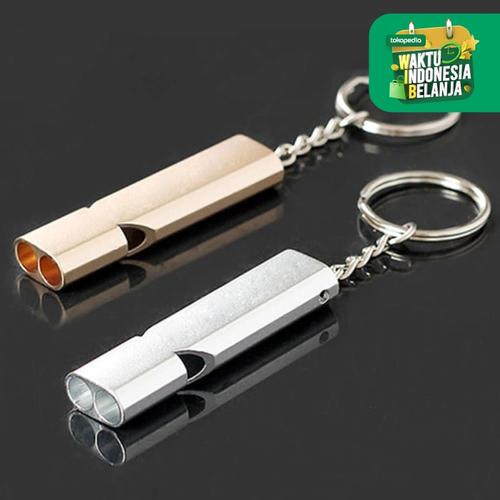 Foto Produk Gantungan Kunci Peluit Survival Outdoor Emergency Whistle Keychain - Silver dari lbagstore