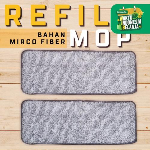 Foto Produk Flat Mop Refill Kain Alat Pel isi Ulang Bahan Microfiber dari MitraBotol
