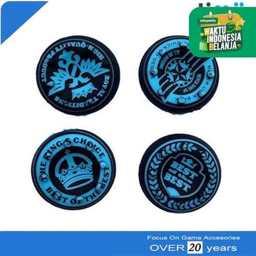 Foto Produk Crown Karet Silikon Analog Thumb Grip Stik PS3 PS4 Xbox 360 One Biru dari Timur Game Shop