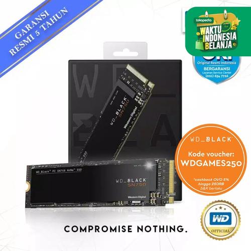 Foto Produk SSD WD Black 500GB SN750 M.2 NVMe dari WD Official Store