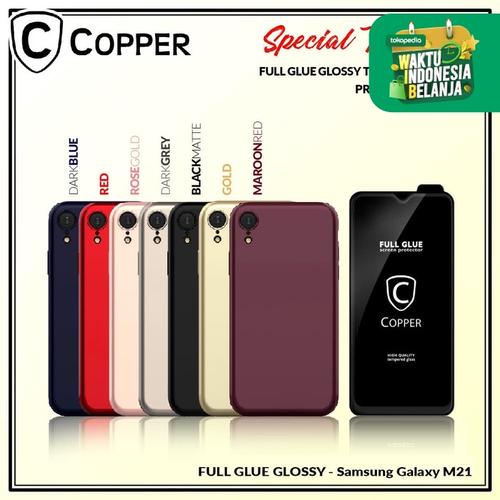 Foto Produk Samsung M21 - Paket Bundling Tempered Glass Glossy Dan Softcase dari Copper Indonesia