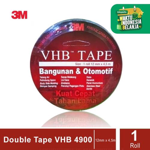 Foto Produk 3M VHB Double Tape Automotive 4900 size 12mm x 4.5m -Double Tape Mobil dari 3M