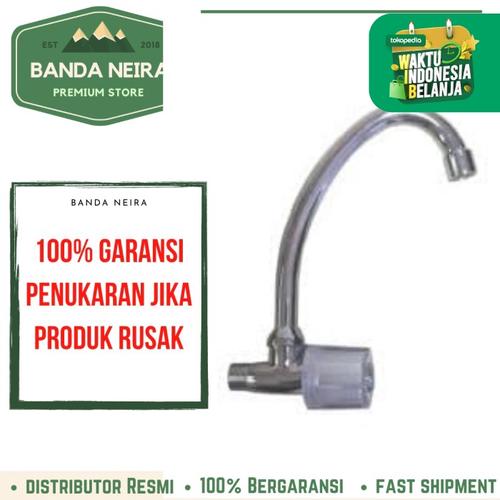 Foto Produk Kran Swinging Tap Angsa Wastafel Dapur Cuci Piring ONDA V 638 SU 1/2" - Perak dari Banda Neira Store
