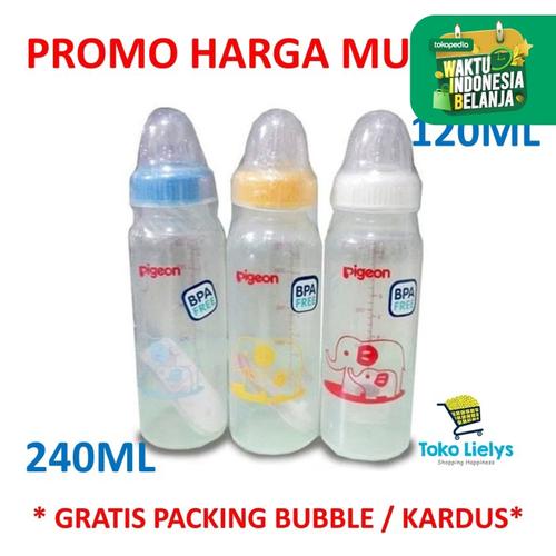 Foto Produk BOTOL SUSU PIGEON BPA FREE ASSORT 120ML 240ML - PUTIH 120ML dari i do my hobbies