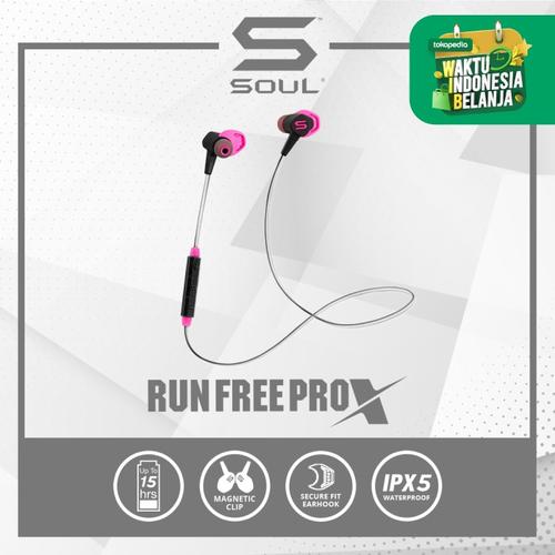 Foto Produk Soul Run Free Pro X Sport Bluetooth Wireless Earphone Tahan air - Merah Muda dari Soul official