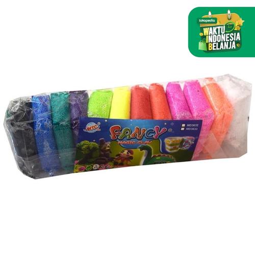 Foto Produk POLYMER FANCY MAGIC CLAY IMPORT 12 COLOURS + TOOLS - MAINAN dari ciustoys