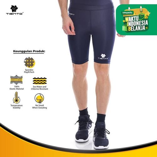Foto Produk Baselayer Manset Tiento Short Pants Navy White Original - S dari TIENTO