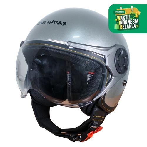 Foto Produk Cargloss YRM Micrometric Buckle Helm Half Face - Silver Met - M dari Helm Cargloss