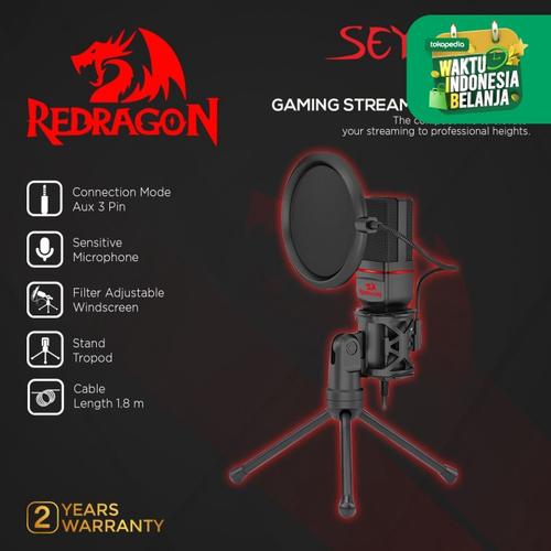 Foto Produk Redragon Gaming Stream Microphone SEYFERT - GM100 dari REDRAGON INDONESIA