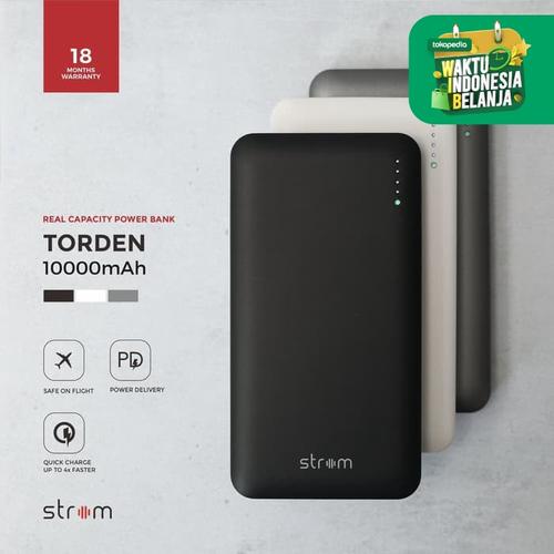 Foto Produk Strom Torden Power Bank 10000mAh Quick Charge QC 3.0 + Power Delivery - Hitam dari Strom Indonesia