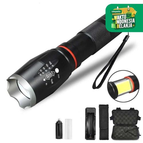 Foto Produk Paket Senter Chip LED Torch Cree E17 XM-L T6 Taffware Magnet COB Flash dari lbagstore