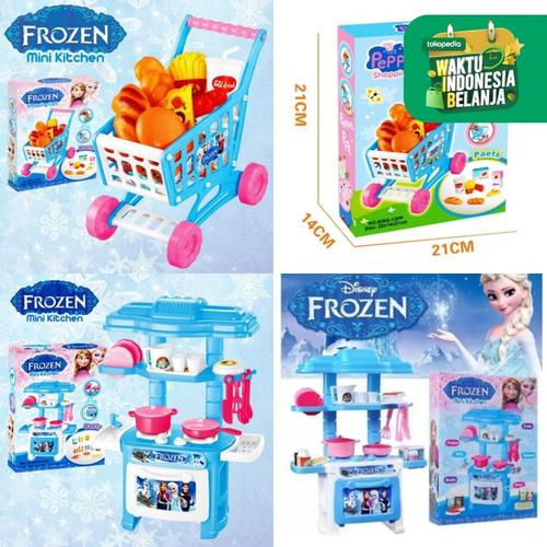 Foto Produk CM-A9 Mainan Anak 2in1 Set Shopping Trolley Mini + Kitchen Set Mini dari Mmtoys Indonesia