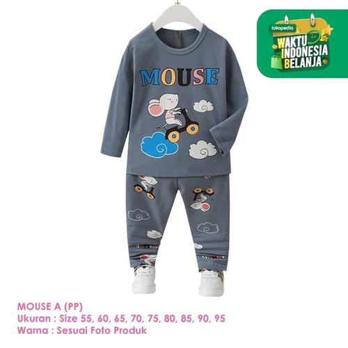 Foto Produk Baju Setelan Anak Laki-Laki Import Lengan Panjang Mouse A Shirton - MOUSE A PP, Size 80 dari shirton
