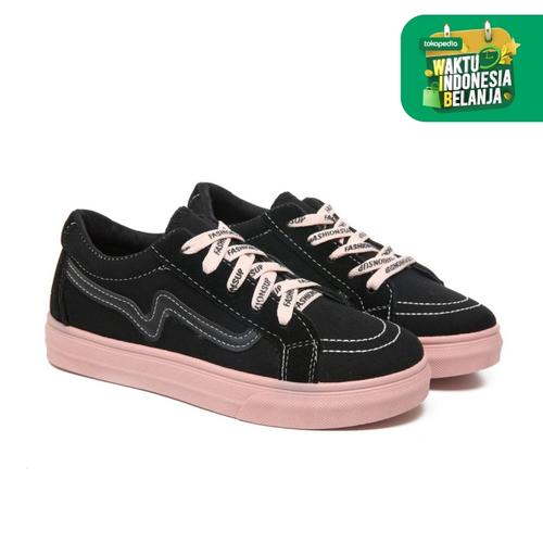 Foto Produk PVN Sepatu Sneakers Wanita Sport Shoes 113 - black pink, 38 dari PVN Official Store