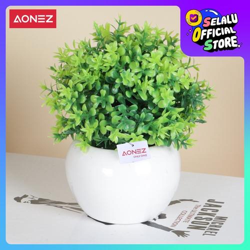 Foto Produk Aonez bunga hiasan tanaman artificial 2 warna Milan kecil hias - Hijau dari AONEZ Official Store