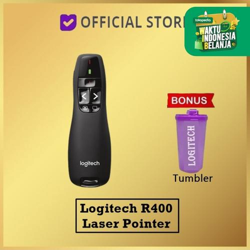 Foto Produk LOGITECH R400 - Logitech Presenter , Wireless Presenter, Laser Pointer - Hitam dari DUNIA COMPUTER & SERVICE