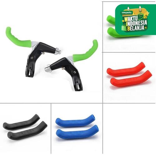 Foto Produk Cover Brake Lever Silikon Gel Pelindung Handle Rem Sepeda - Hitam dari vesantra