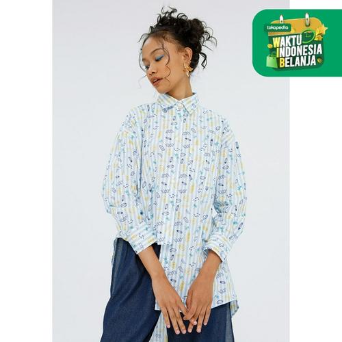Foto Produk Colorbox All Over Print Asymmetric Blouse I:Blwfjn120F022 White - White, M dari Colorbox Indonesia
