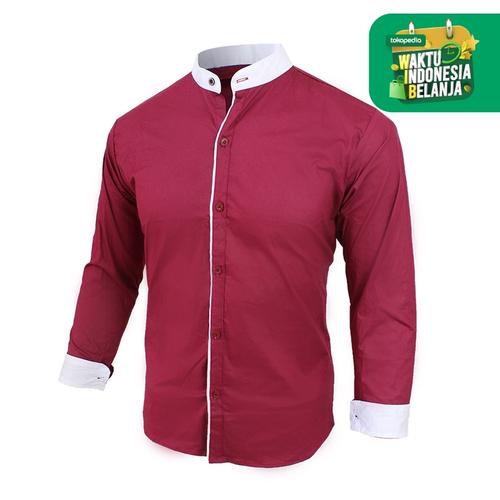 Foto Produk FortKlass DAMRI KEMEJA POLOS PRIA LENGAN PANJANG KERJA FORMAL COWOK - Marron, XL dari FortKlass