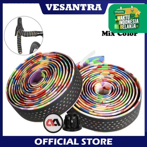 Foto Produk West Biking Bar Tape Road Bike Dropbar Wrap B2359 BK Mix Color dari vesantra