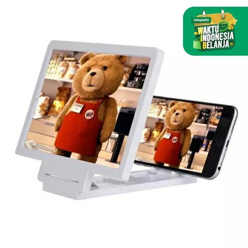 Foto Produk 3D Enlarged Screen Mobile Smart Phone Kaca Pembesar Layar Handphone HP - Hitam dari paffie shop