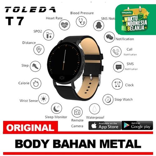 Foto Produk Toleda Smartwatch TLW T7 Original 100% Smartband - Leather Black dari Toleda Indonesia