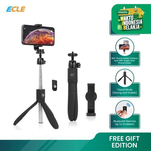 Foto Produk ECLE Selfie Stick Bluetooth Remote Tongsis / Tripod / Tomsis BSE1003 dari ECLE Official Store