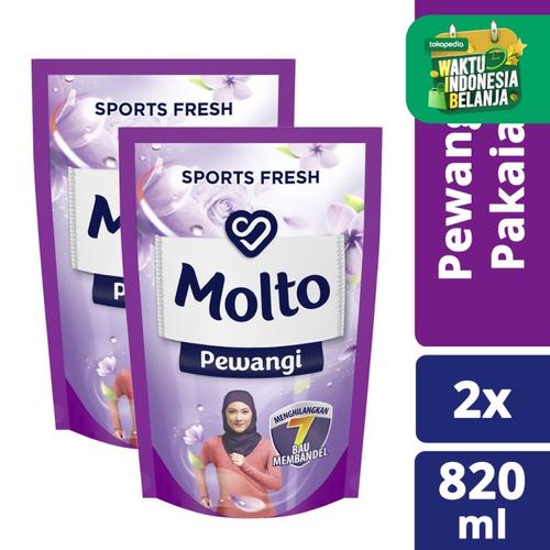 Foto Produk Molto Pelembut Dan Pewangi Pakaian Purple Delight 820Ml Twin Pack dari Unilever Official Store