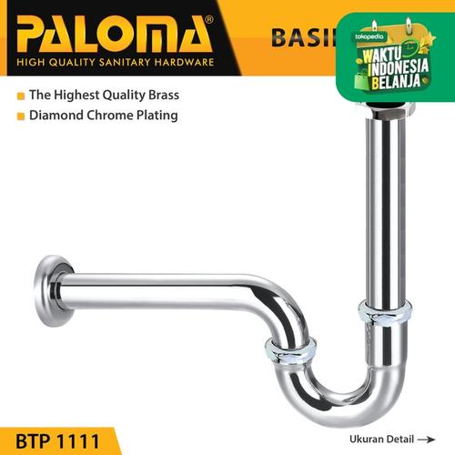 Foto Produk PALOMA BTP 1111 Sifon Wastafel P-Trap Pembuangan Leher Afur Siphon dari PALOMA HARDWARE