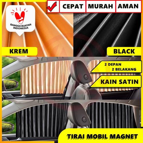 Foto Produk GORDEN JENDELA MOBIL TIRAI JENDELA MOBIL SUNSHIELD JENDELA MOBIL 4PCS - Hitam dari Modifikasi Market