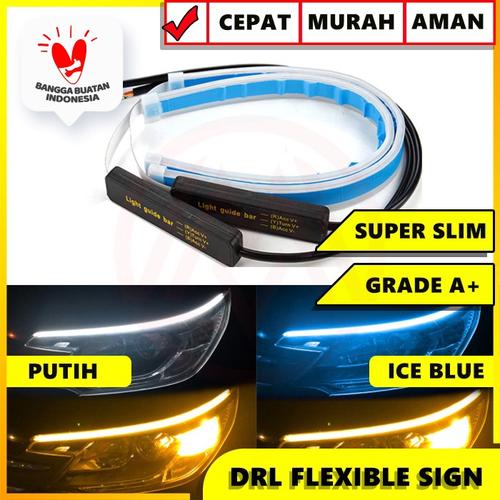 Foto Produk LAMPU ALIS LAMPU DRL 60 CM FLEXIBLE LAMPU SEN SIGN SEPASANG ISI 2 PCS - Putih dari Modifikasi Market