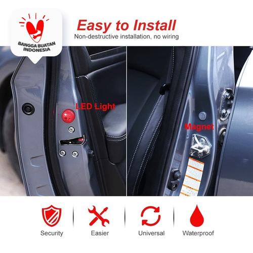 Foto Produk lampu led door open safety warning led / lampu pintu mobil led mobil - Biru dari Modifikasi Market
