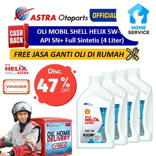 Foto Produk Oli Mobil Shell Helix 5W-30 (4 Ltr) + Free Ganti Oli di Tempat/Rumah dari Astra Otoparts