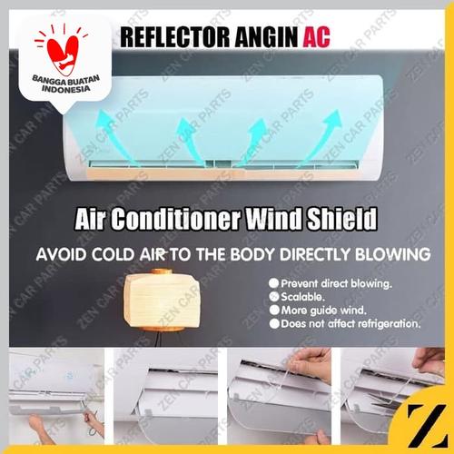 Foto Produk Talang Reflector AC Penghalang Angin Air Screen Cover Universal Adjust dari Zen Car Parts