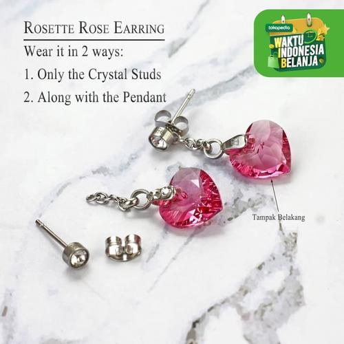 Foto Produk Perhiasan Anting Swarovski - Rosette Scarlet Earring by AR Hestia - Rose dari AR Signature Official