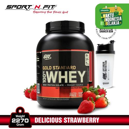 Foto Produk Optimum Nutrision 100% Whey Gold Standard 5lbs Delicious Strawberry dari Sport N Fit