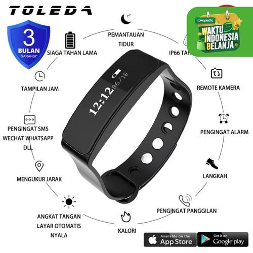 Foto Produk TOLEDA SmartBand TLW 05 Original 100% Smartwatch - Orange dari Toleda Indonesia