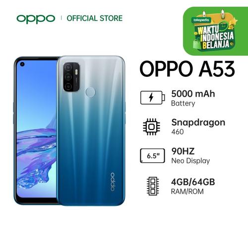 Foto Produk OPPO A53 Smartphone 4GB/64GB (Garansi Resmi) - Biru dari OPPO OFFICIAL STORE