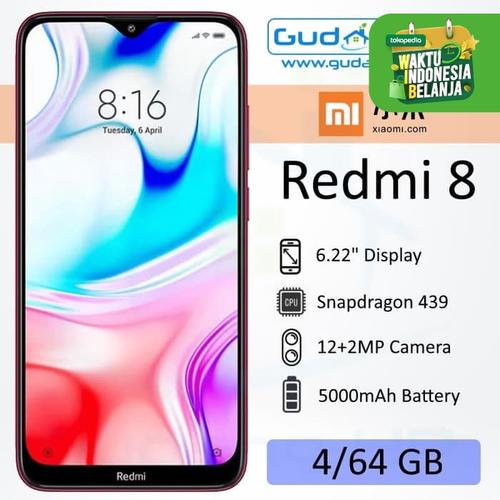 Foto Produk Xiaomi Redmi 8 4/64 GB Garansi Resmi - Merah dari Gudang-HP