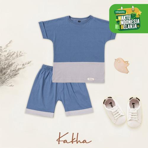 Foto Produk Kakha Series – Set Main Basic Kakha (Set main bayi / set main anak) - Blue-Grey, XL dari kakhaofficial