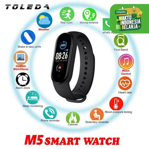 Foto Produk TOLEDA M5 Smartwatch Smart Watch Band Music Player Custom Dials New - M4 Hitam dari Toleda Indonesia