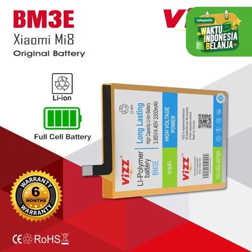 Gambar Vizz Baterai Xiaomi Mi8 Mi 8 BM3E Original dari Vizz Official Store Jakarta Utara Tokopedia