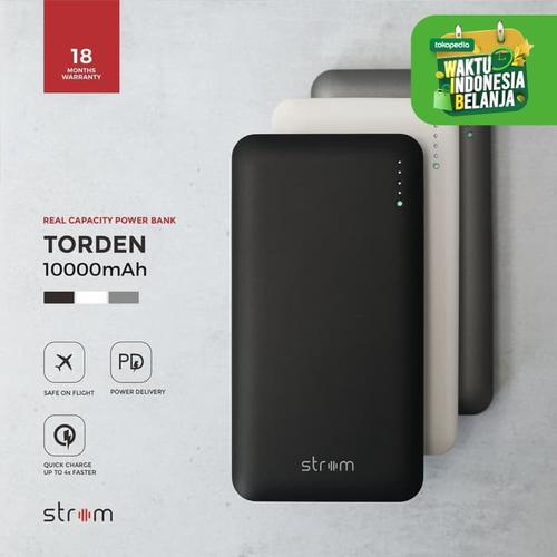 Foto Produk Strom Torden Power Bank 10000mAh Quick Charge QC 3.0 + Power Delivery - Putih dari Strom Indonesia