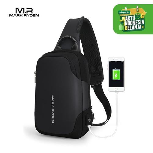 Foto Produk Mark Ryden MR7056 Crossbody Shoulder Bag - Tas Selempang Sling - BLACK dari MARK RYDEN